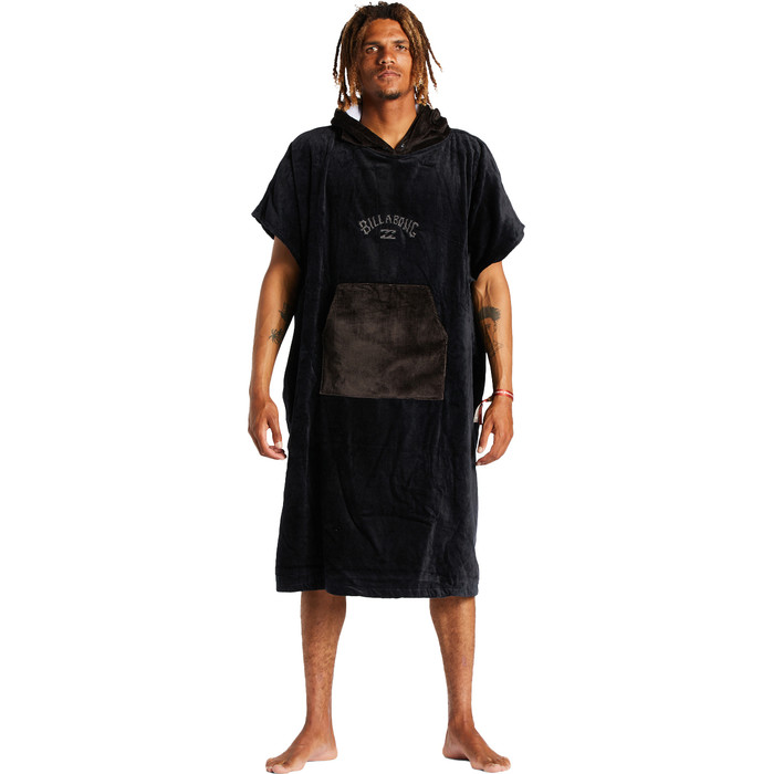 2024 Billabong Mens Hooded Towel Change Robe / Poncho ABYAA00220 - Black