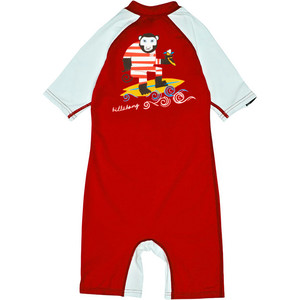 Billabong Jungle Toddler Short Sleeved Sun Suit in Fire Red M4KY11