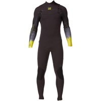 2014 Billabong Xero Revolution 5/4mm CHEST ZIP Wetsuit in Black/Lime N45M05