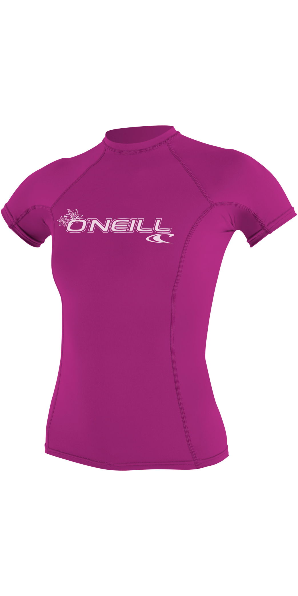 2026 O'Neill Womens Basic Skins Short Sleeve Crew Rash Vest 3548 - Fox ...