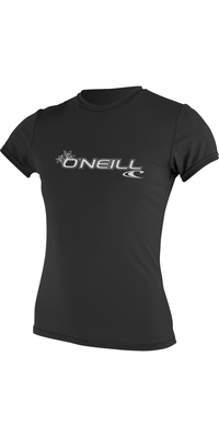 2026 ONeill Womens Basic Skins Short Sleeve Rash Tee 3547 - Black