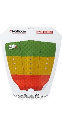 2026 Northcore Ultimate Grip Deck Pad The Rasta NOCO63G - Red / Green / Yellow