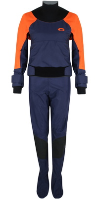 2026 Typhoon Womens Hendra Hinge Zip Drysuit 100185 - Orange / Navy