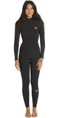 2025 Billabong Womens Synergy 5/4mm Back Zip Wetsuit ABJW100134 - Wild Black