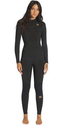 Billabong Womens Synergy 5/4mm Chest Zip Wetsuit ABJW100131 - Wild Black