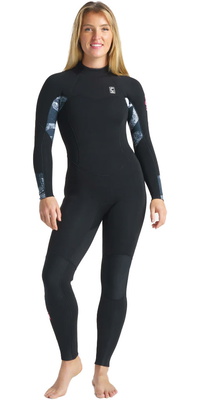 2025 C-Skins Womens Solace 5/4/3mm GBS Back Zip Wetsuit C-SO54WBZ - Black / Tropical Black / Rose