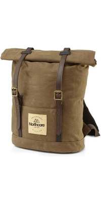 2026 Northcore Waxed Canvas Backpack NOCO118 - Chocolate