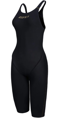 2026 Zone3 Womens Performance Speed Zipfree Sleeveless Shorty Swim Kneeskin SW18WFKX101 - Black / Gold