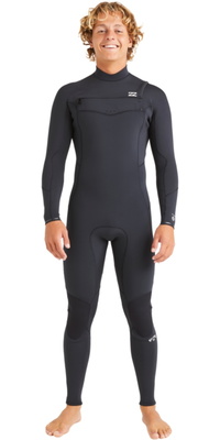 2026 Billabong Mens Absolute Natural 3/2mm Chest Zip Wetsuit ABYW100257 - Black