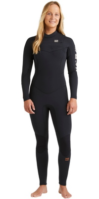 2025 Billabong Womens Synergy Natural 4/3mm Chest Zip Wetsuit ABJW100209 - Night Fall