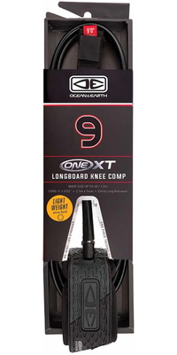 2026 Ocean and Earth 9FT Longboard Knee Comp Premium One-XT Surf Leash OESLK90NXT - Black