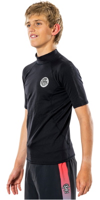2026 Rip Curl Junior Thermopro Short Sleeve Top WLYYCB - Black