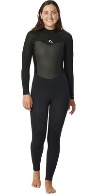2026 Rip Curl Womens Omega 3/2mm GBS Back Zip Wetsuit 157WFS - Black