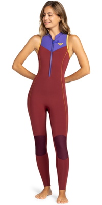 2025 Roxy Womens Rise 1.5mm Long Jane Front Zip Wetsuit ERJW703018 - Pomegranate