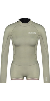 2026 Wallien Womens Nikki Van Dijk Boyleg Cut 2mm Back Zip Springsuit Wetsuit 101007 - Moon