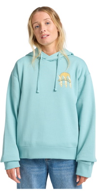 2025 Billabong Womens Ready And Set Pullover Hoodie EBJSF00184 - Misty Blue
