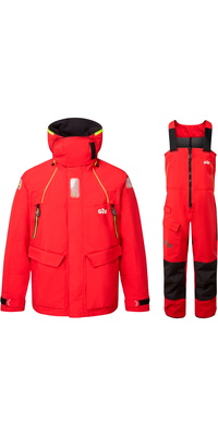 2026 Gill Mens OS2 Offshore Jacket & Trouser Sailing Suit GMOOJATCSR - Red