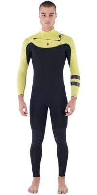 2025 Hurley Mens Plus NIC II 4/3mm Chest Zip Wetsuit MFS0014413 - Cream