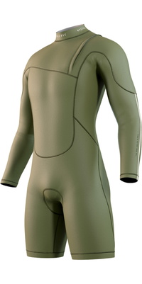 2025 Mystic Mens The One 3/2mm Longarm Zip Free Shorty Wetsuit 35000.250620 - Moss