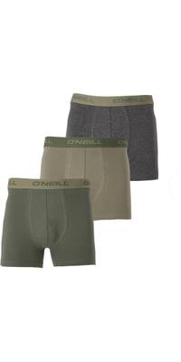 2025 O'Neill Mens Boxershorts Uni 3-Pack 900003 - Green / Anthracite Mel