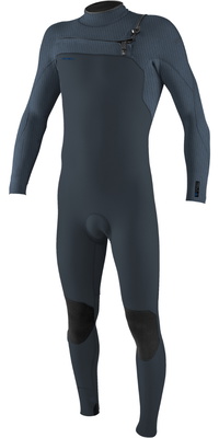 2025 ONeill Mens Hyperfreak Wind 4/3+mm Chest Zip Wetsuit 5628 - Dark Orion / Copen Blue
