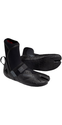 2026 ONeill Psycho Tech 5mm+ Split Toe Wetsuit Boots 5671 - Black
