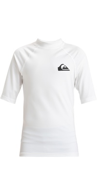 2026 Quiksilver Junior Everyday Short Sleeve Rash Vest AQBWR03064 - White