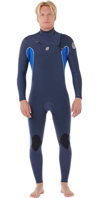 2026 Rip Curl Mens Dawn Patrol 4/3mm Chest Zip Wetsuit 16QMFS - Electric Cobalt