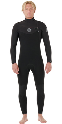 2026 Rip Curl Mens Flashbomb 4/3mm Chest Zip Wetsuit 17CMFS - Black