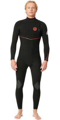 2025 Rip Curl Mens Flashbomb Fusion 4/3mm Zip Free Wetsuit 15PMFS - Black