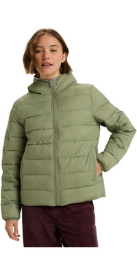 2025 Roxy Womens Wind Bliss Hooded Lightweight Packable Padded Jacket ERJJK03691 - Oil Green