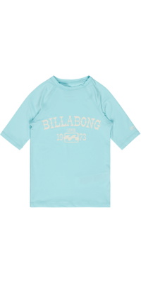 2026 Billabong Junior Surf Dayz Short Sleeve Rash Vest EBGWR03004 - Tidepool