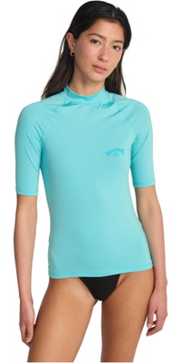 2026 Billabong Womens Tropical Surf Short Sleeve Rash Vest EBJWR03041 - Ocean Eyes