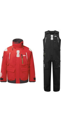 2026 Gill OS1 Ocean Sailing Suit OS14JOS14T - Red / Black