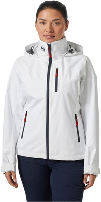 2026 Helly Hansen Womens Crew Hooded Sailing Jacket 2.0 34448 - White