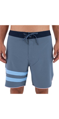2026 Hurley Mens Phantom Eco Block Party Solid 18 Boardshorts HSP26MMBS07158 - Grey Teal