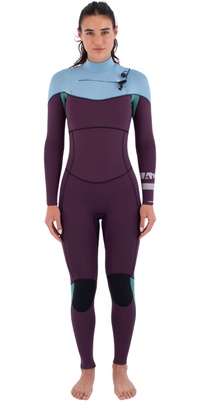 2026 Hurley Womens Advant 4/3mm Chest Zip Wetsuit WFS0013403 - Bonnie Blue