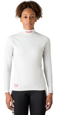 2026 Musto Womens Flexlite Cool Long Sleeve Top 82536 - Platinum