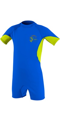 2026 ONeill Junior Basic Skins UV Suit 5712B - Pacific / Lime / White