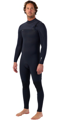 2026 ONeill Mens HyperFreak+ 4/3mm Chest Zip Wetsuit 5344 - Black