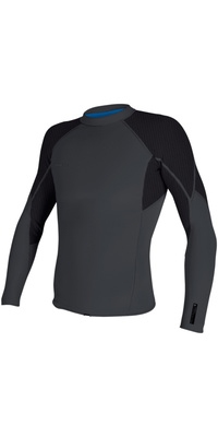 2026 ONeill Mens Hyperfreak 1.5mm Long Sleeve Top 5288 - Tempered Steel / Graphite