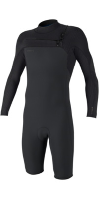 2026 ONeill Mens Hyperfreak 2mm Chest Zip Long Sleeve Springsuit Wetsuit 5496 - Tempered Steel / Graphite