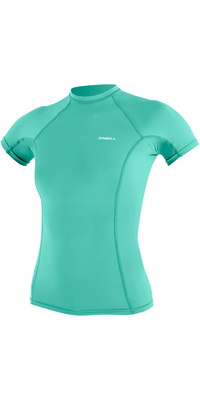 2026 ONeill Womens Basic Skins Short Sleeve Rash Vest 5717 - Holiday