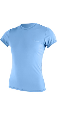 2026 ONeill Womens Basic Skins Short Sleeve Sun Shirt 5716 - Azurine