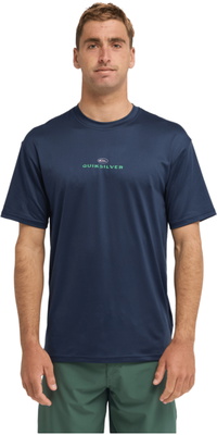 2026 Quiksilver Mens Nomad Surf Tee Short Sleeve Rash Vest EQYWR03477 - Dark Navy