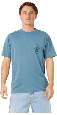 2026 Rip Curl Mens Search Icon Tee 0X9MTE - Bluefin