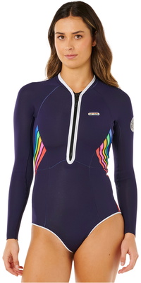 2026 Rip Curl Womens G-Bomb 1.5mm Front Zip Spring Wetsuit 13PWSP - Dark Navy