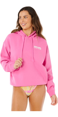 2026 Rip Curl Womens Surf Puff Heritage Hoodie 06AWFL - Super Pink