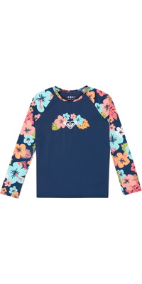 2026 Roxy Junior Morning Flower Lycra Set ERLWR03360 - Mood Indigo Morning Flowers Tw