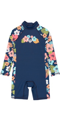 2026 Roxy Junior Morning Flower UV Suit ERLWR03361 - Mood Indigo Morning Flowers Tw